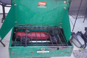 lot 116 image: Coleman two burner camp stove