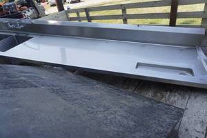 lot 105 image: Stainless Steel double sink with faucet 148L NSF&nbsp