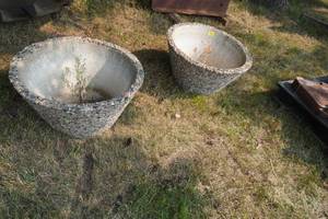 lot 112 image: Two cast planters 24 D x 24 H