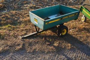 lot 167 image: John Deere #10 Yard Dump trailerflat tires