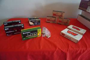 lot 47 image: Two boxes 40 S &amp W,&nbsp 250, Shot gun shells &amp Rifle shells