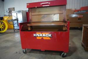 lot 266 image: Knaak Construction Job box on casters 60 x 44 H x 29