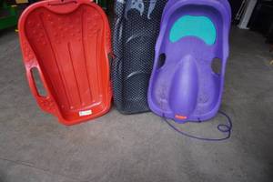 lot 297 image: Three poly sleds for kids