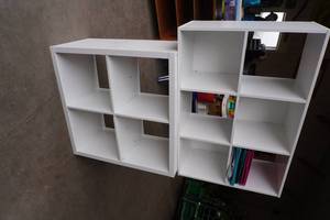 lot 301 image: Two cube units and Five Fabric boxes