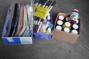 lot 316 image: Paint, Paper and Paint brushes