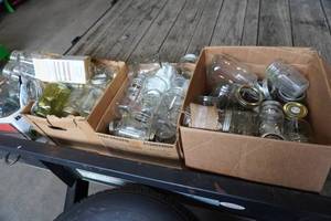 lot 322 image: Four boxes of canning jars, Ball & Kerr, Qt & Pint