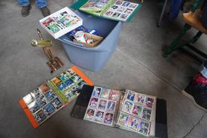 lot 323 image: Three binders of baseball cards, Score & Tops, Early 90s