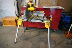 lot 334 image: DeWalt Slide Power Mitre Box & Stand Model DWS 779