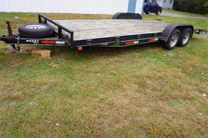 lot 199 image: Maxey 7 x 20 Car trailer, 3500 pd axles and ramps