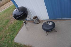 lot 366 image: Weber Kettle and Smokey Joe Kettle
