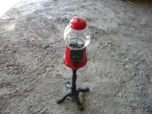 lot 61 image: Gumball machine Repro-attached stand