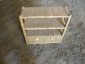 lot 72 image: Ratan 2 shelf cabinet wdoors