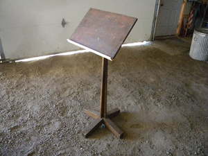 lot 74 image: Wooden music stand
