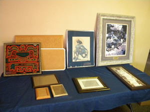 lot 106 image: Pictures, corkboard,frames