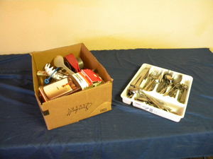 lot 107 image: Flatware and utensils