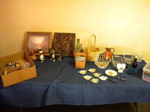 lot 151 image: Baskets, spoon holders, glassware