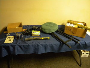lot 163 image: Toy train transformers, stool, bulbs