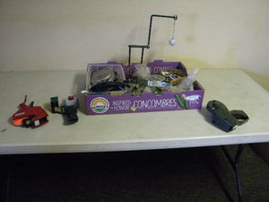 lot 186 image: Bolts, screws, tape guns etc.Engine start unit