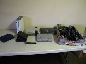 lot 195 image: X box 360, Sega, Nintendo &amp cords