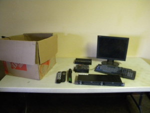 lot 204 image: Cords, monitor, amps etc