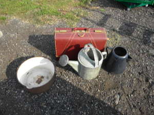 lot 242 image: Sprinker can, cast pots,