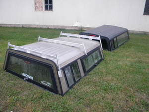 lot 98 image: 2) Aluminum Pickup Toppers 6 box