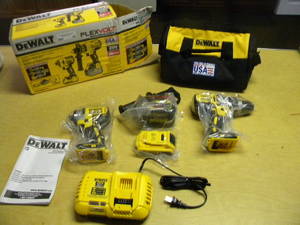 lot 99 image: Unused DeWalt Flex Volt Hammer Drill & Impact