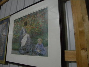 lot 256 image: Lady Stitching and Child print