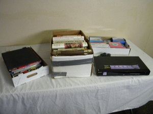 lot 649 image: Cookbooks, Sony CDDVD player