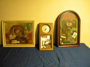 lot 717 image: Prints Gamblin and clock