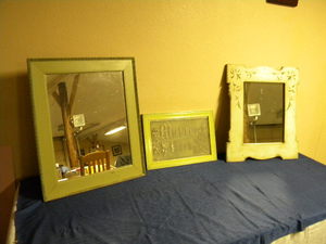 lot 718 image: 2) wall mirrors & etched glass