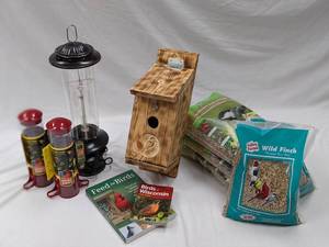 lot 50 image: Enjoy Winged Friends Flying  to Your Unique Birdhouse