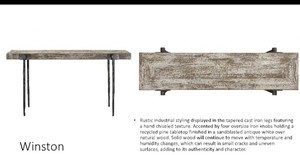lot 2 image: Decorative Console Table Donated by Heidi Geisler, Heidi Geisler Design