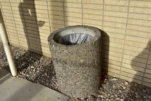 lot 10 image: 3) Concrete Waste Baskets