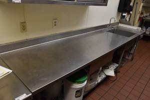 lot 48 image: SS Table wsink 10 X 30