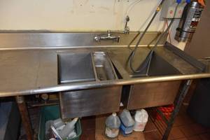 lot 53 image: Double SS Deep Sink