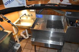lot 63 image: Hand sink and drain rack