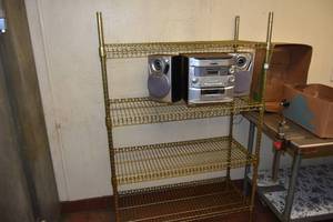 lot 43 image: 42 Metal 4 Shelf unit
