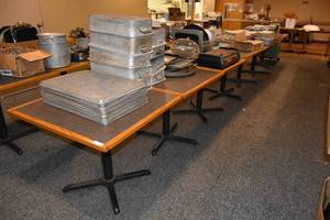 lot 108 image: 7) Square dining tables 36