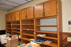 lot 143 image: Cabinets above desk