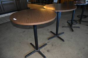 lot 158 image: 5 tall round tables-42