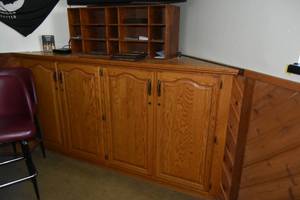 lot 159 image: Corner cabinet with cubicle box