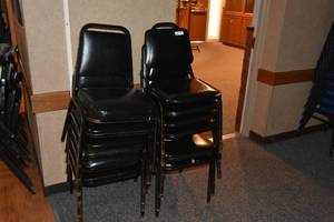lot 178 image: 12 black stacking chairs