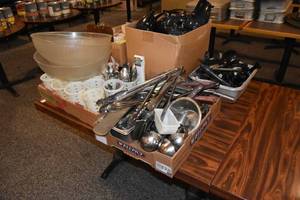 lot 198 image: Pots, Untensils, Flatware