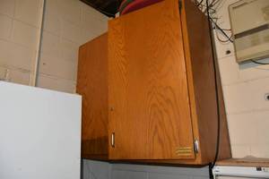 lot 266 image: Double door wall cabinet