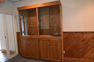 lot 300 image: Display Cabinet wlocking sliding glass doors & 4)locking doors