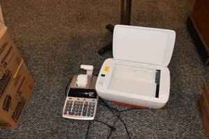 lot 309 image: HP 4 in 1 Printer, copier, scanner, fax and Cannon adding machine