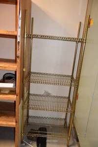 lot 316 image: Four shelf metal rack