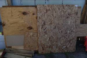 lot 65 image: 34 plywood and misc wood