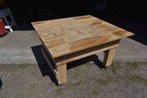 lot 96 image: Wood tilt top roller table 33 T